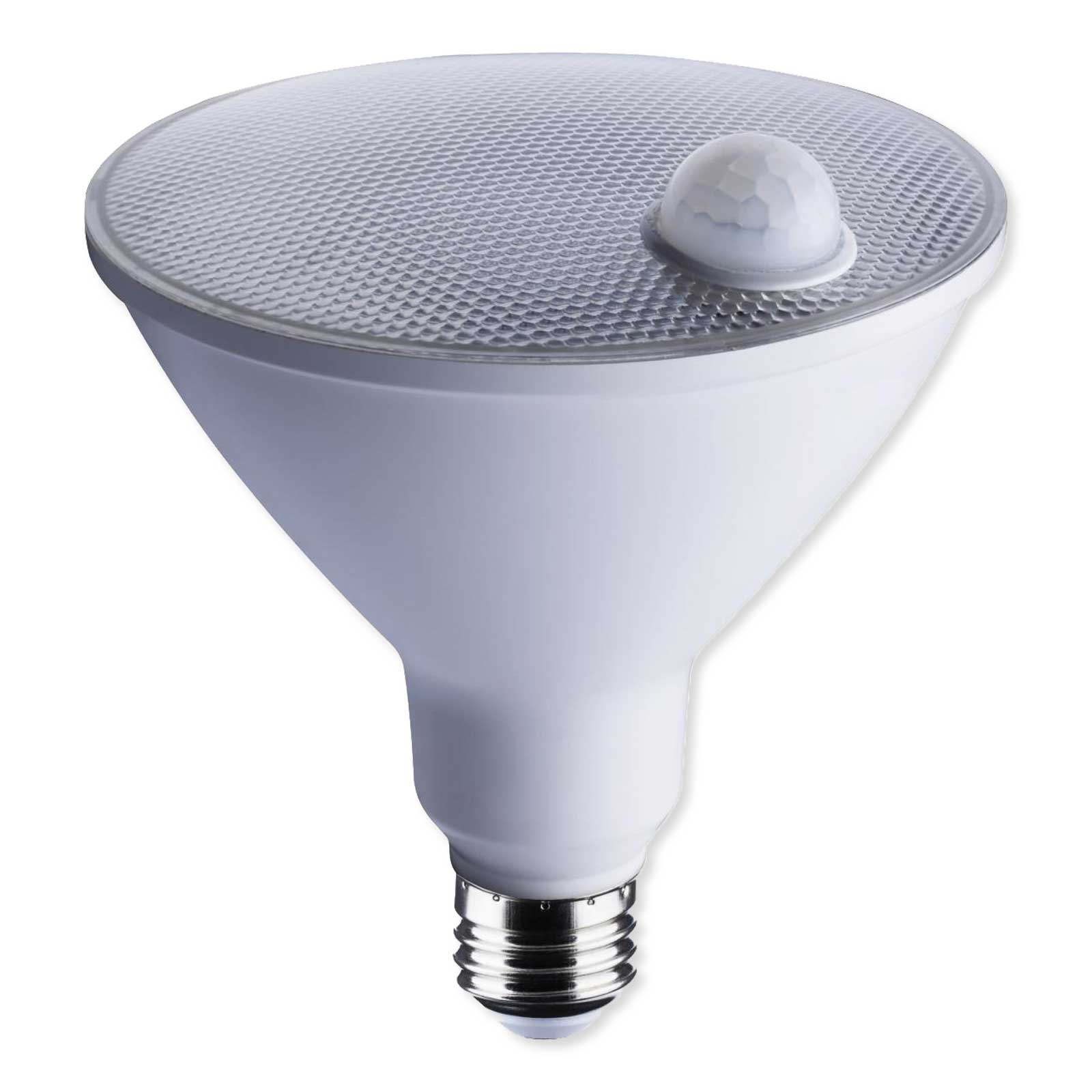 Satco LED PIR Sensor Lamp, PAR 38, 3000K