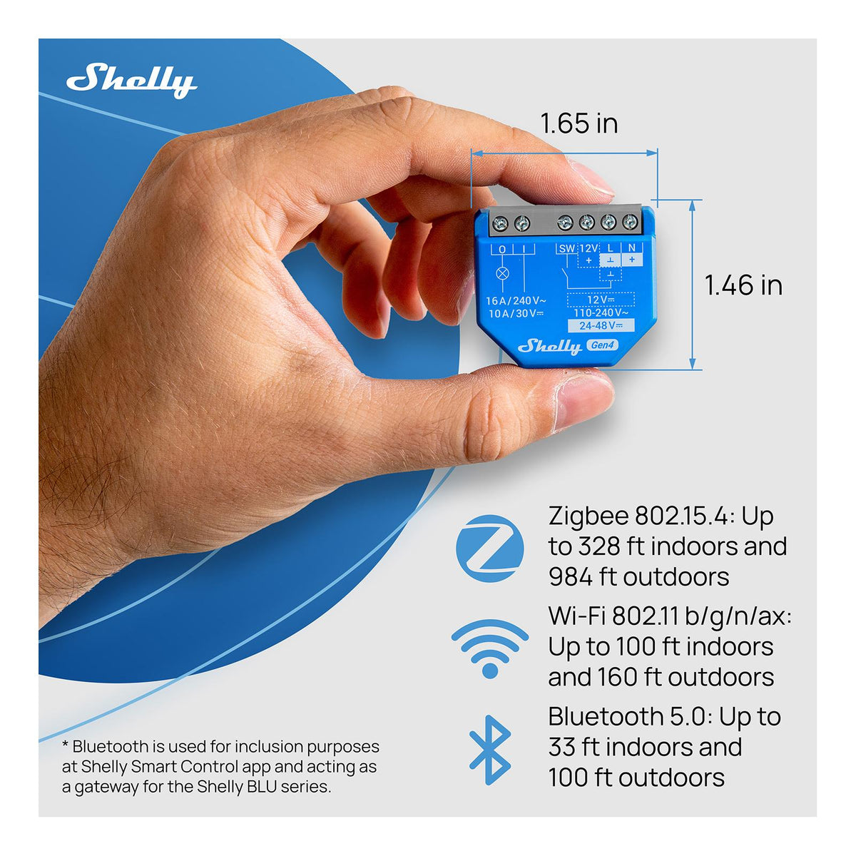 Shelly 1 Gen4 One-Channel Dry Contact Smart Switch (Single Pack)
