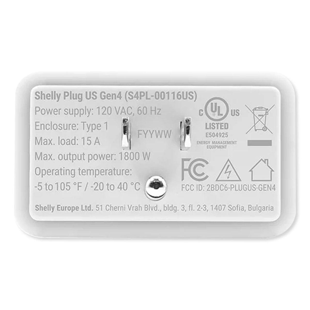 Shelly Plug Gen4 US 1 pack