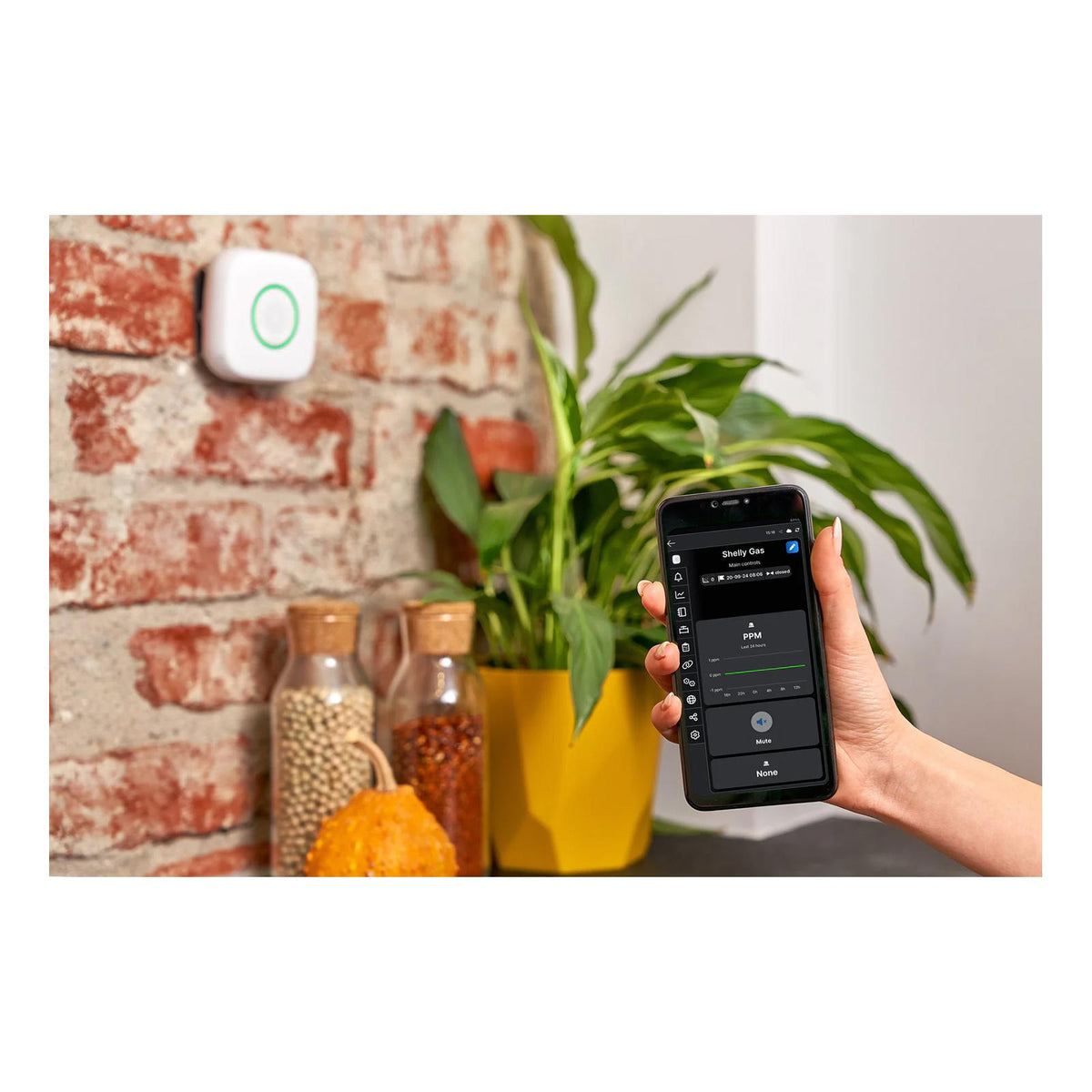 Shelly Gas CNG Compressed Natural Gas Sensor, WiFi with Sound and Light Alarm