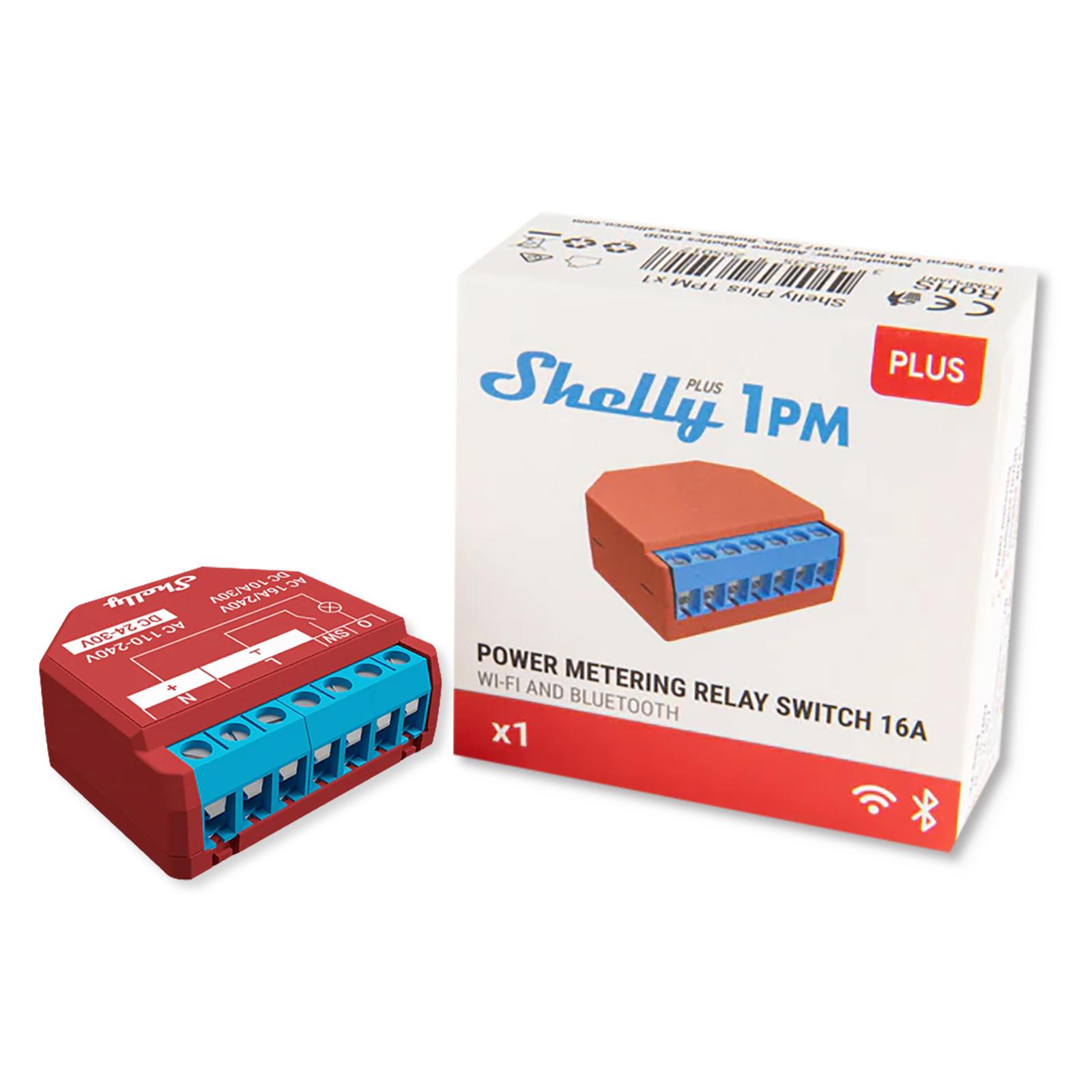 Shelly Plus 1PM UL Certified, Wifi Smart Relay with Power Metering