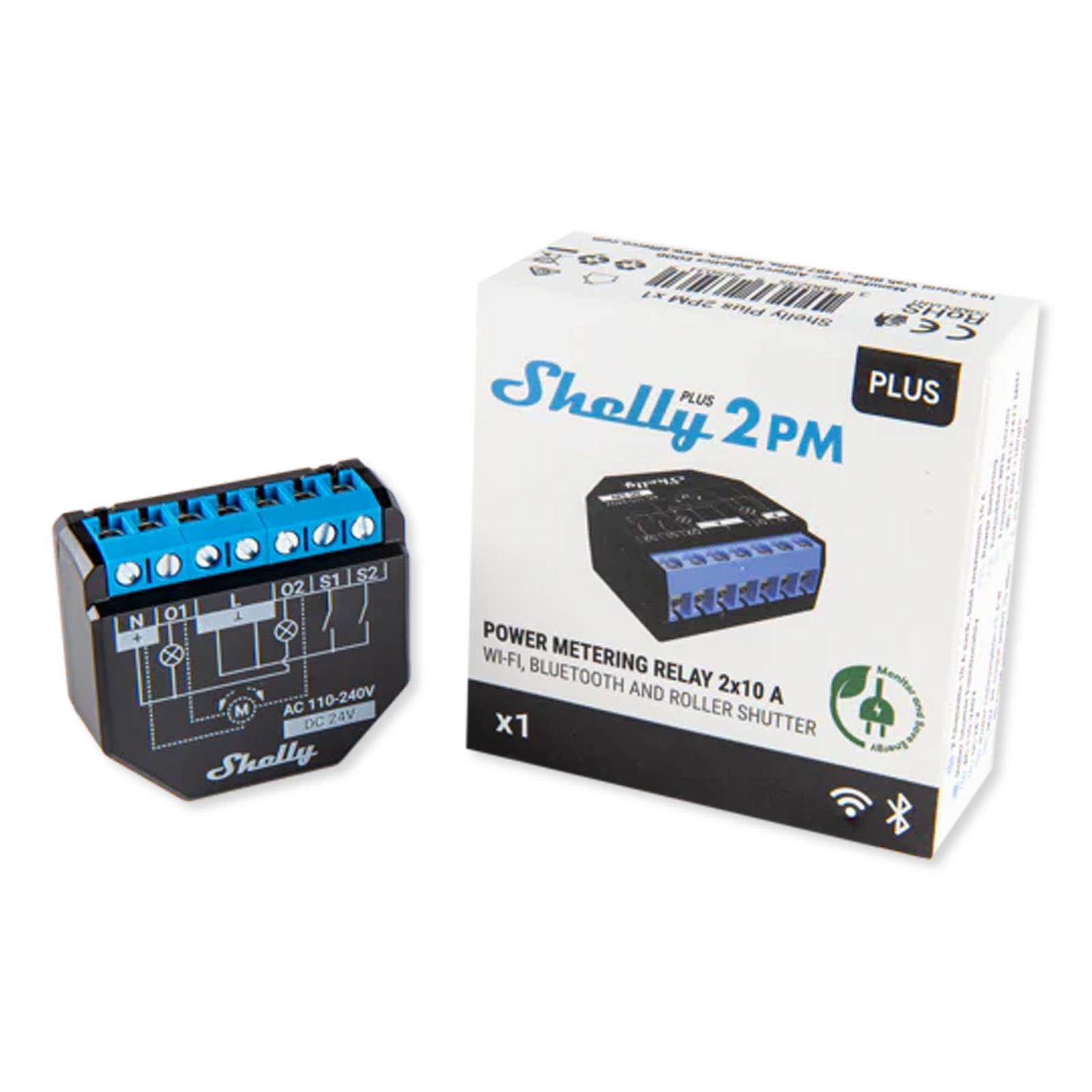 Shelly Plus 2PM WiFi Smart Relay with Power Meter