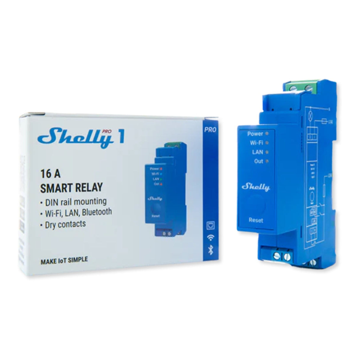 Shelly Pro 1, Wi-Fi & Bluetooth