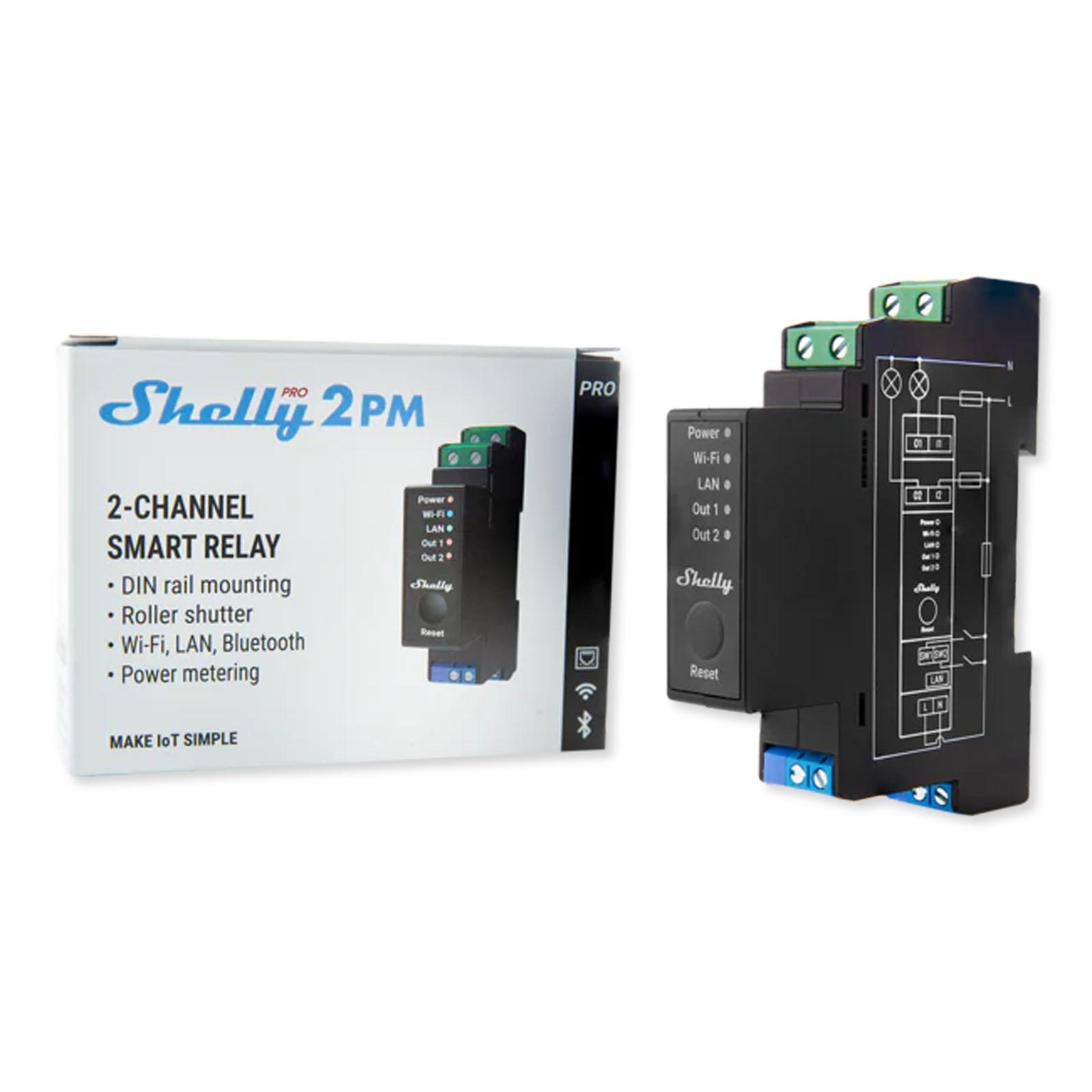 Shelly Pro 2PM, Wi-Fi & Bluetooth