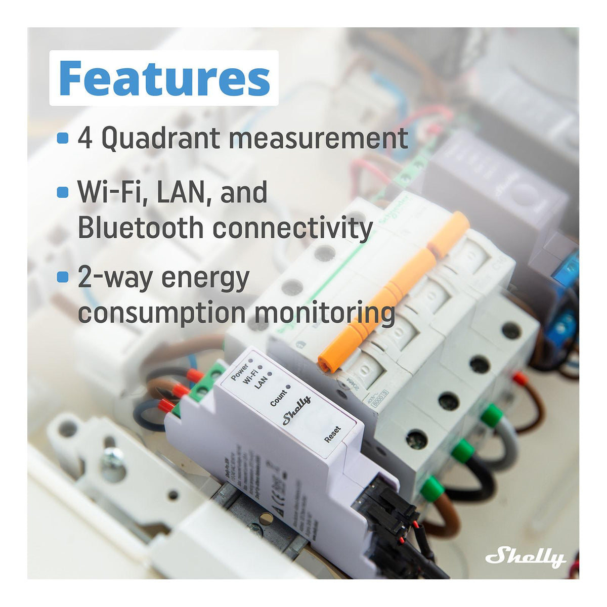 Shelly Pro 3EM, Wi-Fi & Bluetooth