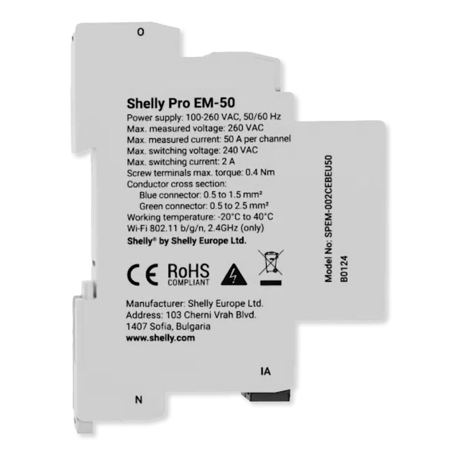 Shelly Pro EM-50 Single-Phase Energy Meter