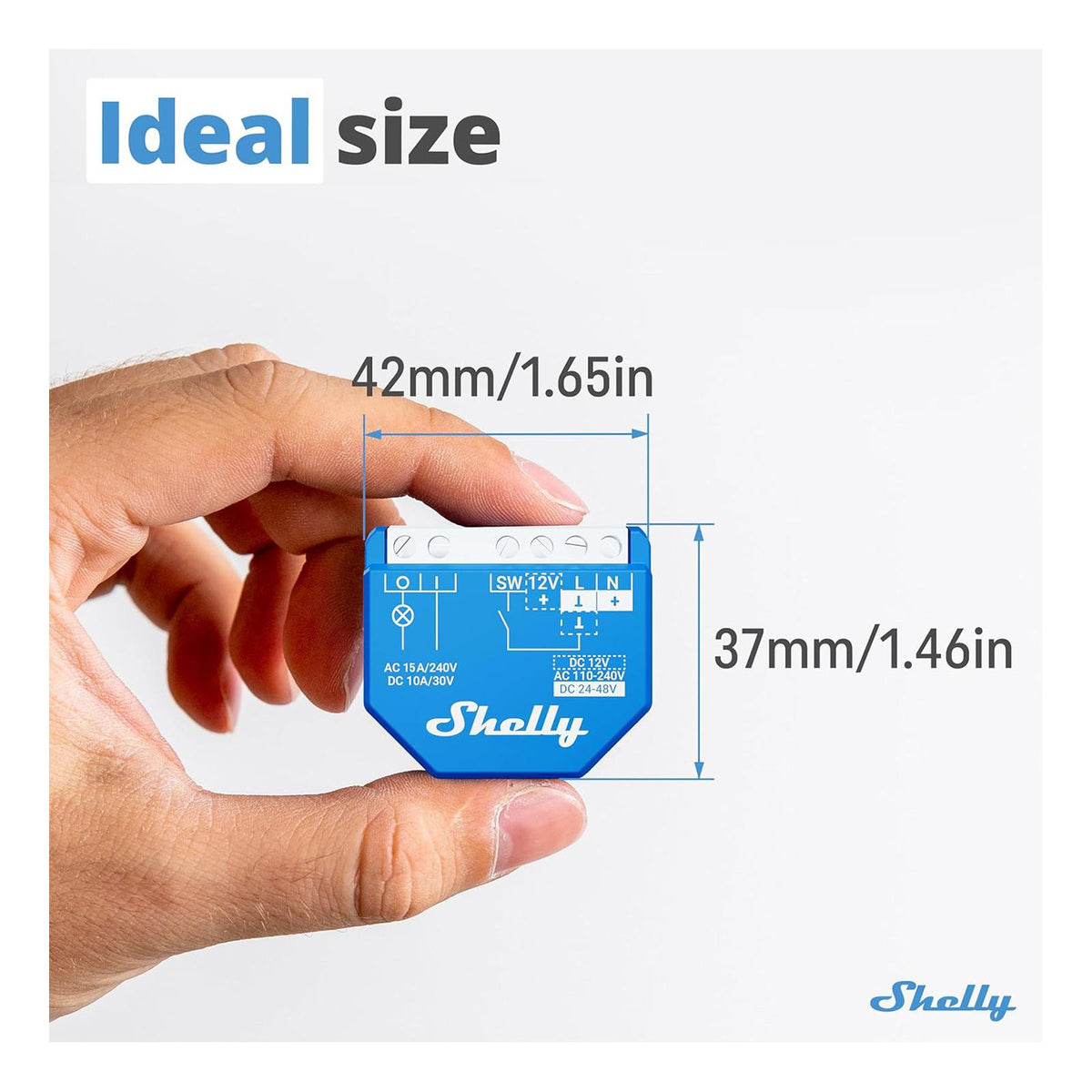 Shelly Wave 1 Channel Long Range Z-Wave 800 Relay Module