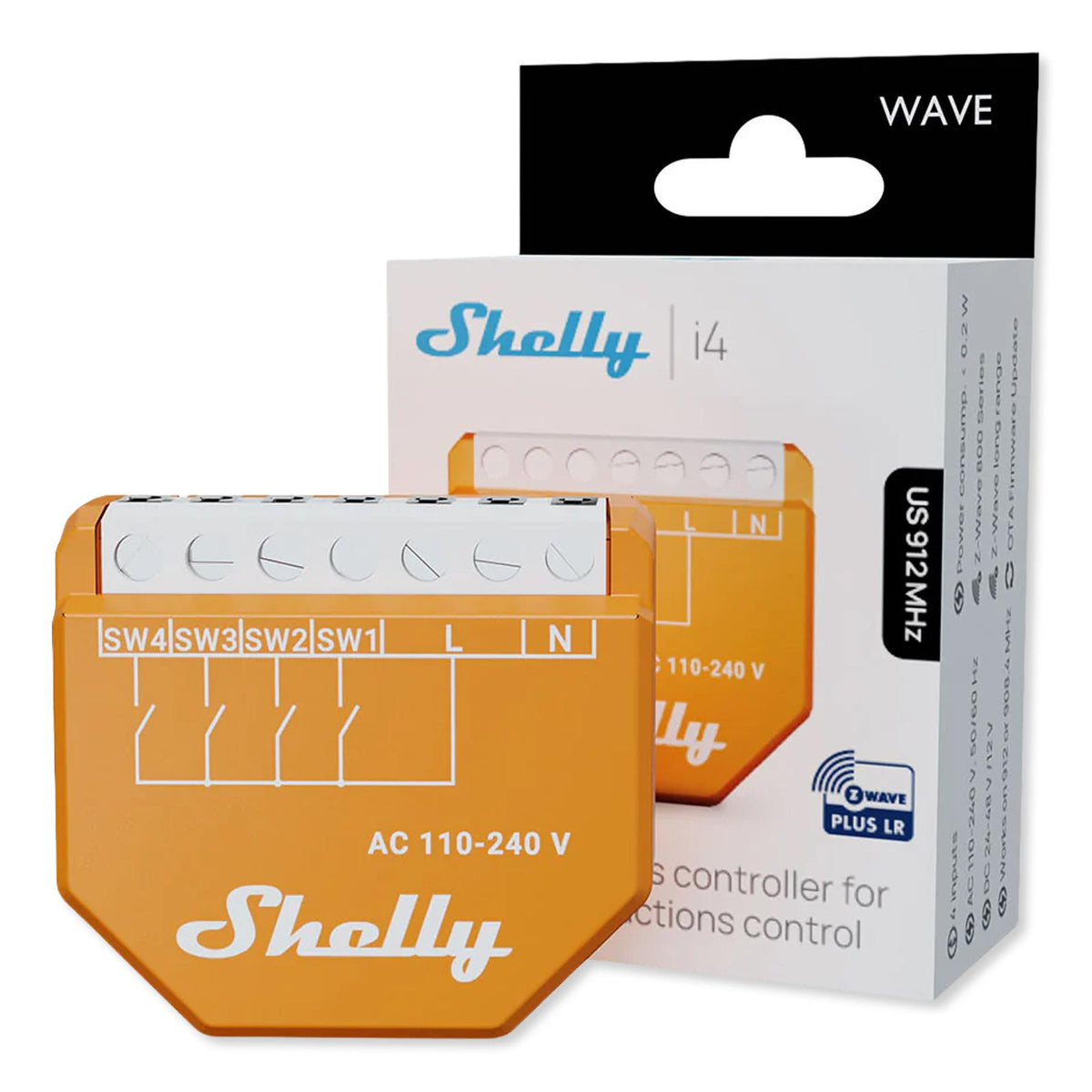 Shelly Wave i4 US Multi-Input Module, Z-Wave 800 & Z-Wave LR