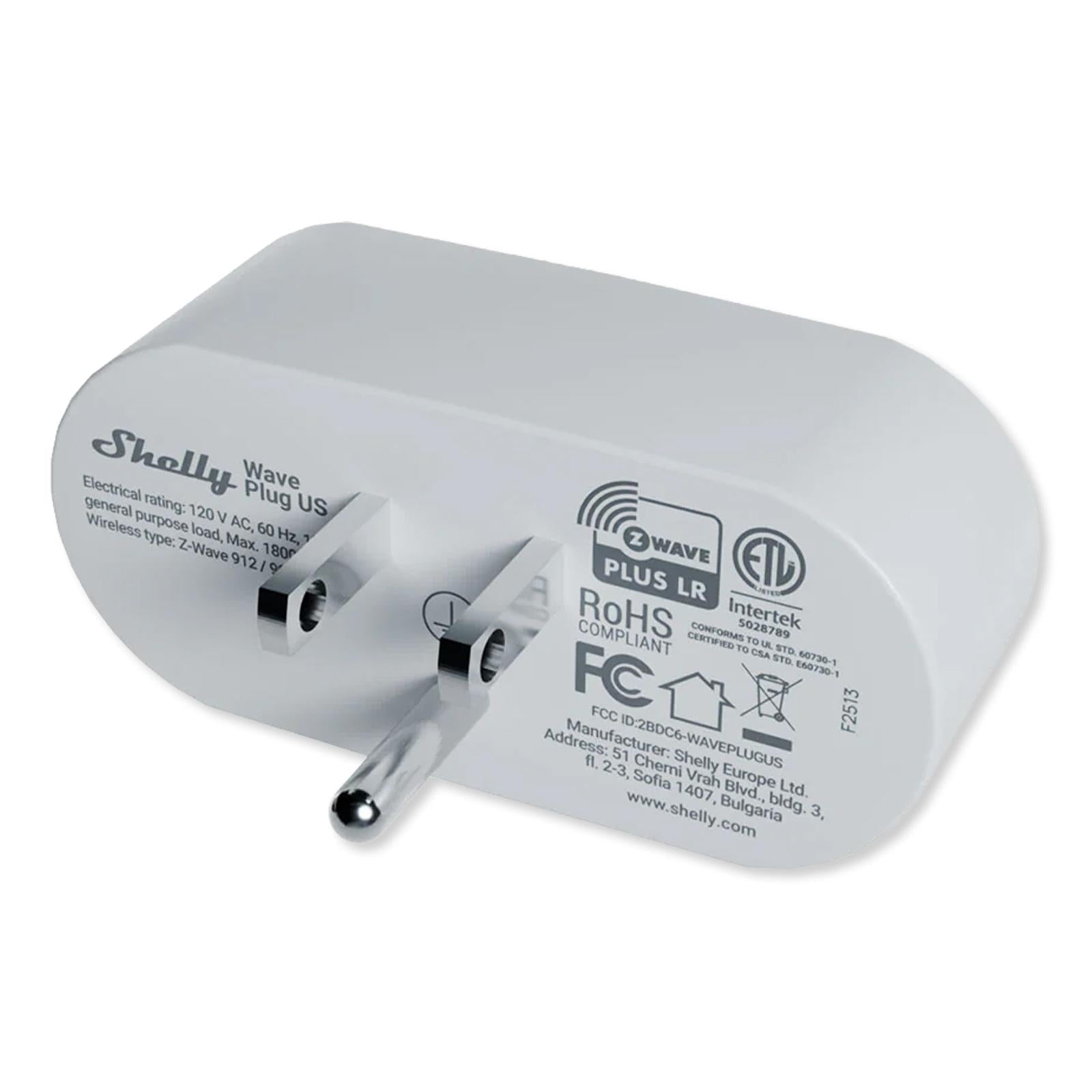 Shelly Wave Plug US, Z-Wave 800 & Z-Wave LR