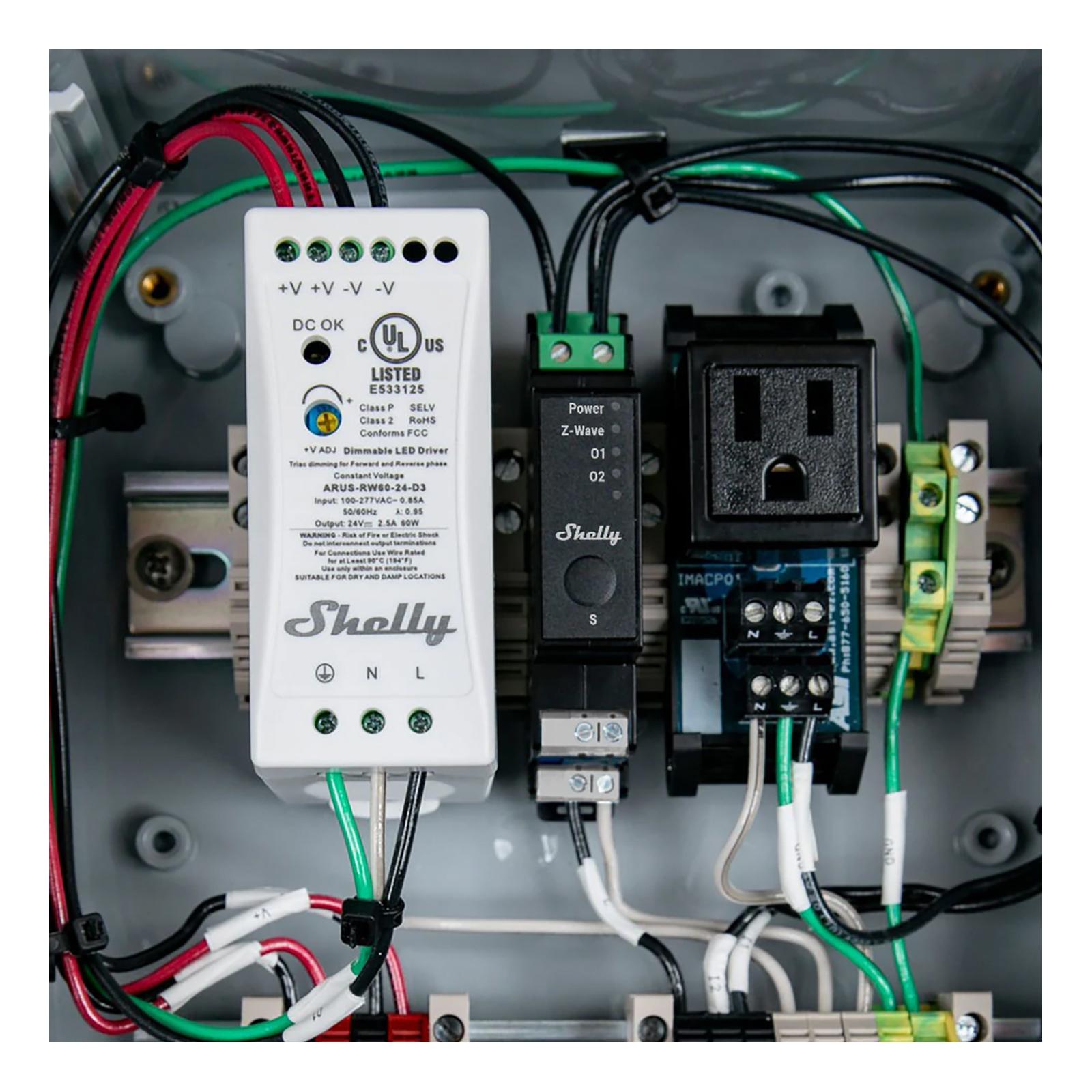 Shelly Wave Pro 2 Long Range Z-Wave 800 2-Channel Smart Switch with Power Monitoring