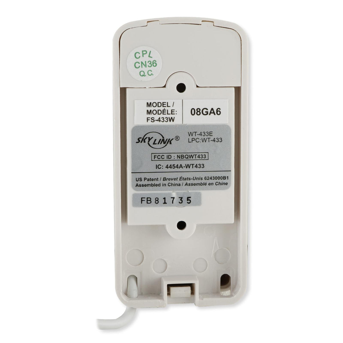 Skylink Wireless Security System Flood Sensor