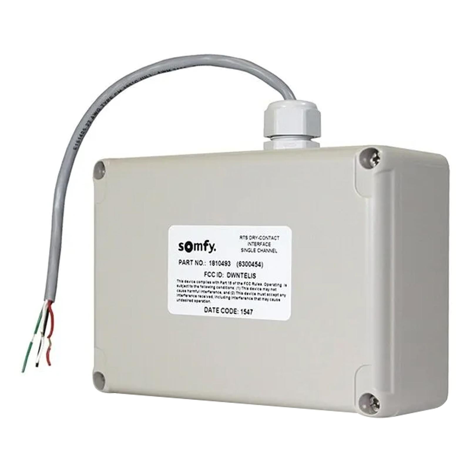 Somfy RTS Transmitter with Dry Contact Inputs, 1-Channel
