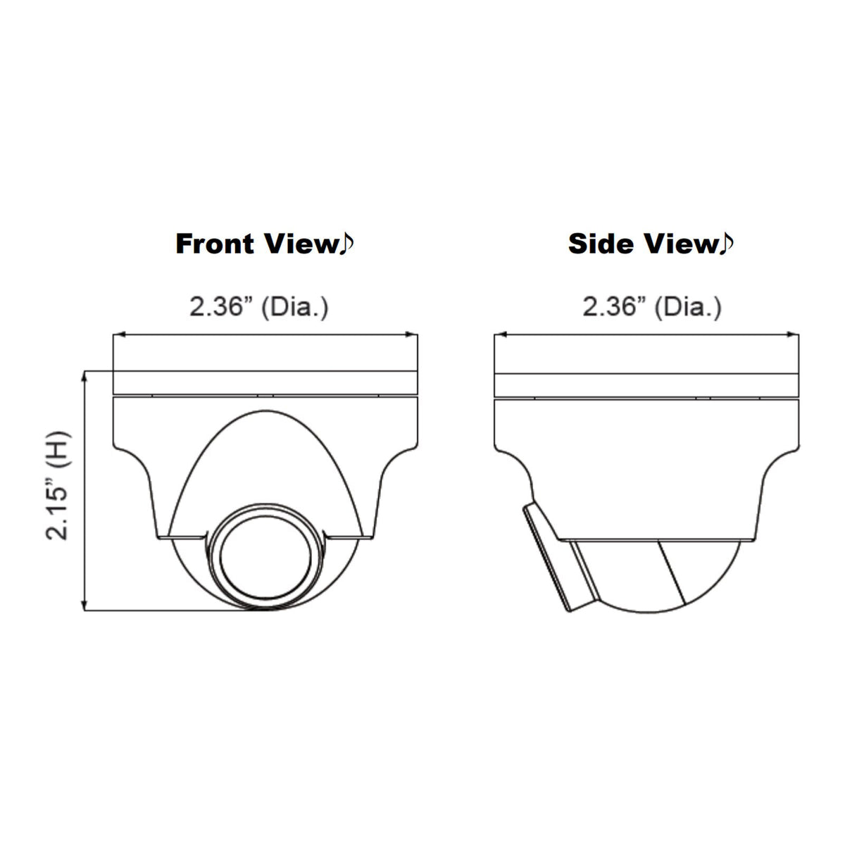 Speco 4MP HD-TVI Mini IR Turret Camera