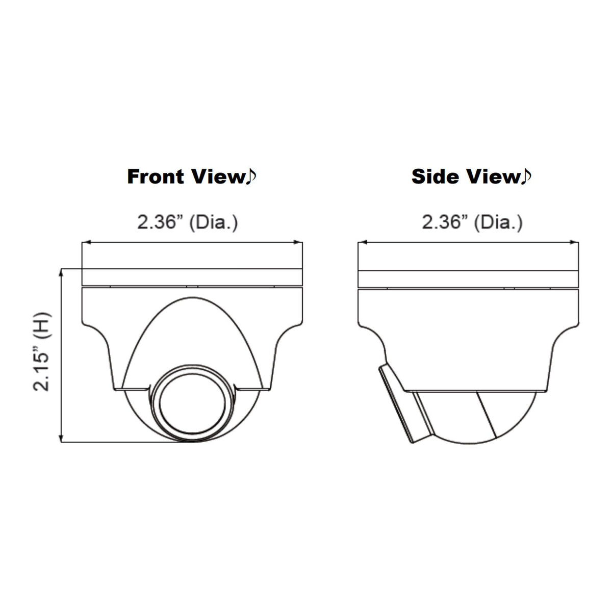 Speco 4MP HD-TVI Mini IR Turret Camera