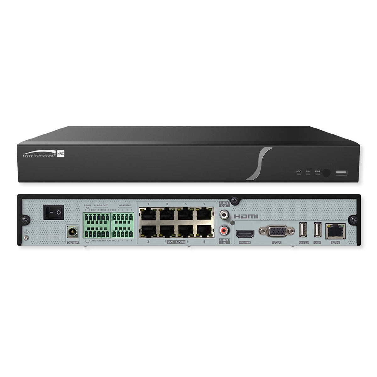 Speco 8 Channel 8K H.265 NVR with PoE, Facial Recognition, and Smart Analytics