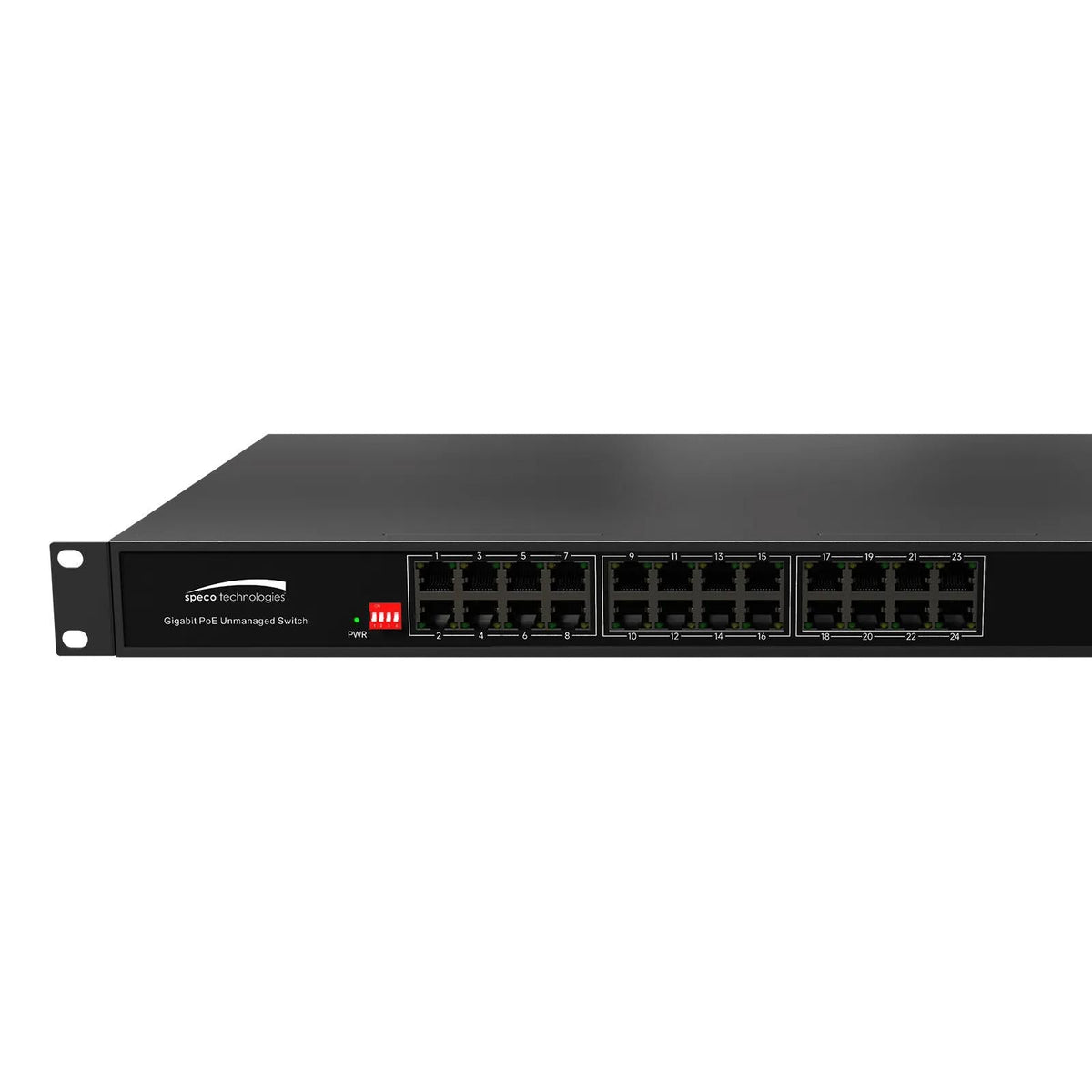 Speco 26-Port Gigabit Switch with 24-PoE Ports and 2 SFP Uplink