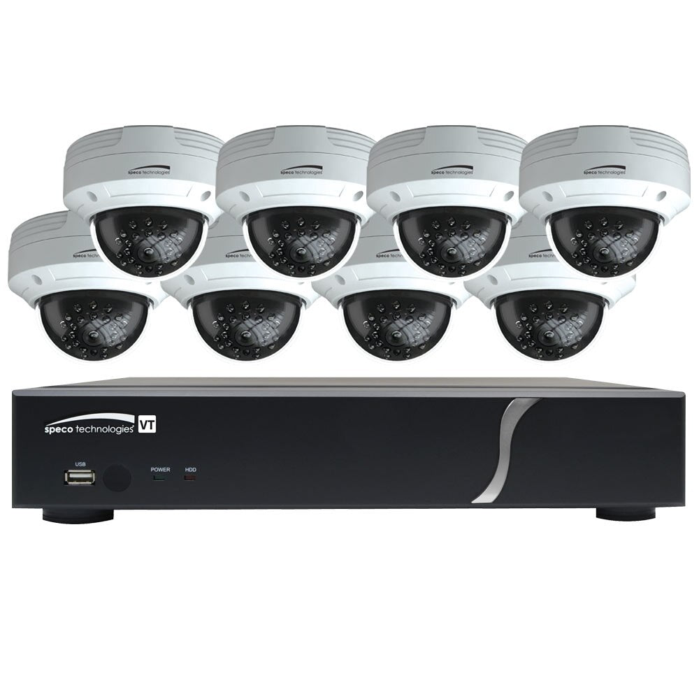 Speco HD-TVI Kit: 8-Channel DVR with 4 Dome & 4 Bullet Cameras