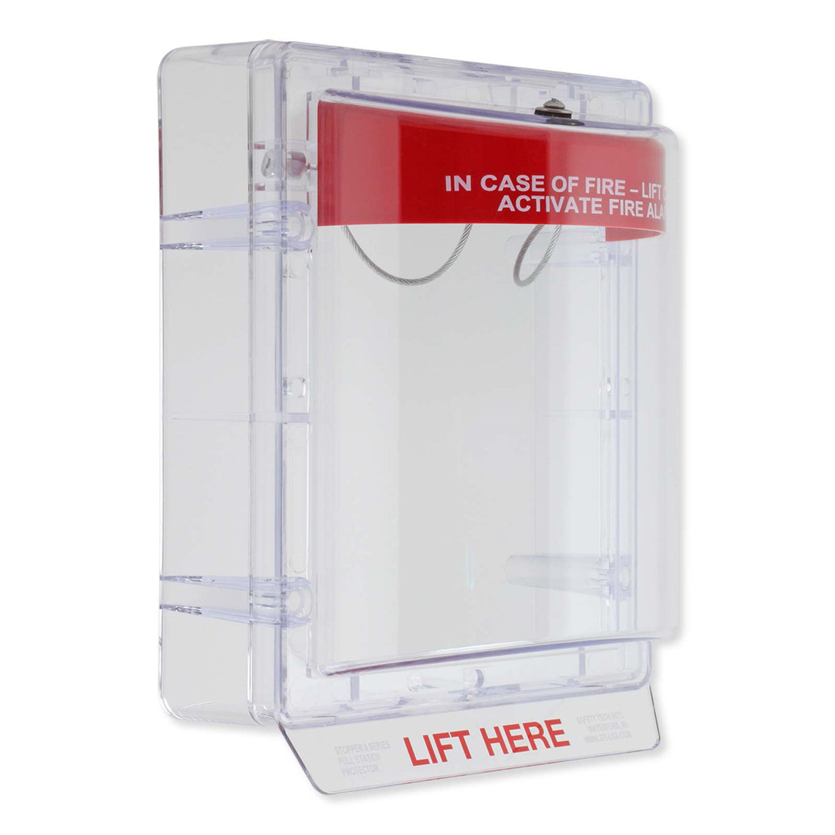 STI Stopper II Fire Alarm Cover With Spacer - Fire Label (Open Box)