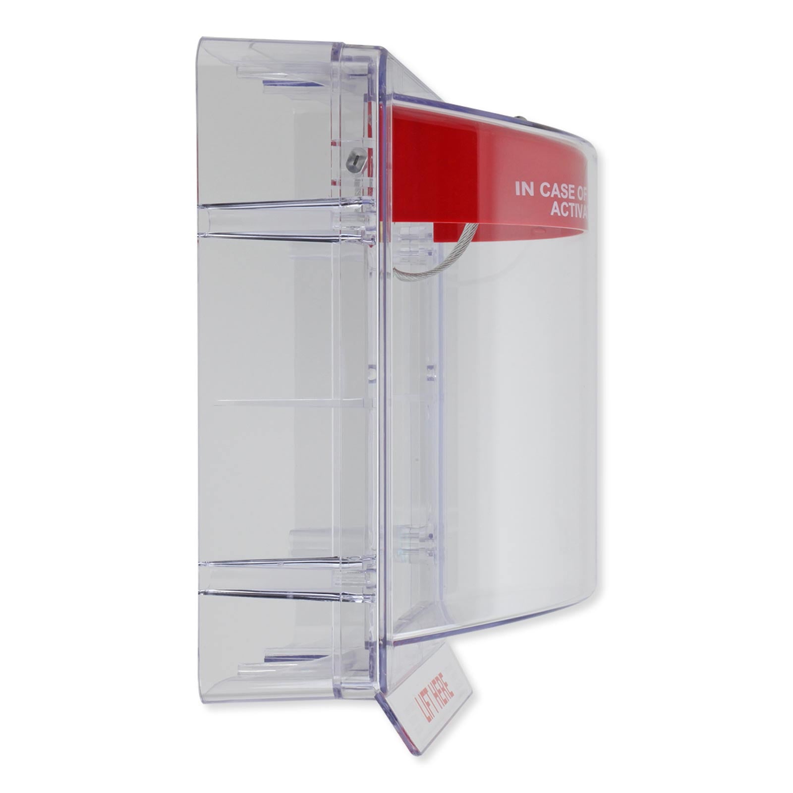 STI Stopper II Fire Alarm Cover With Spacer - Fire Label (Open Box)