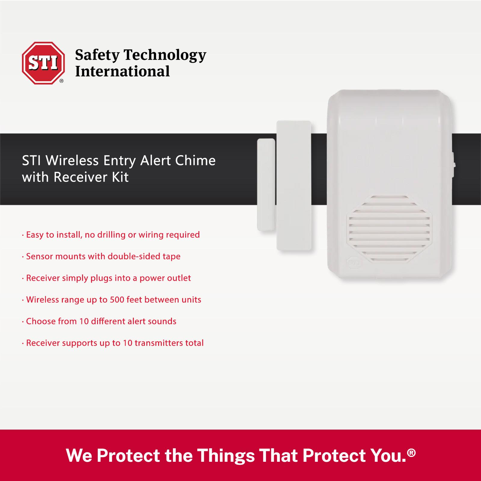 STI Wireless Entry Alert Chime with Receiver Kit