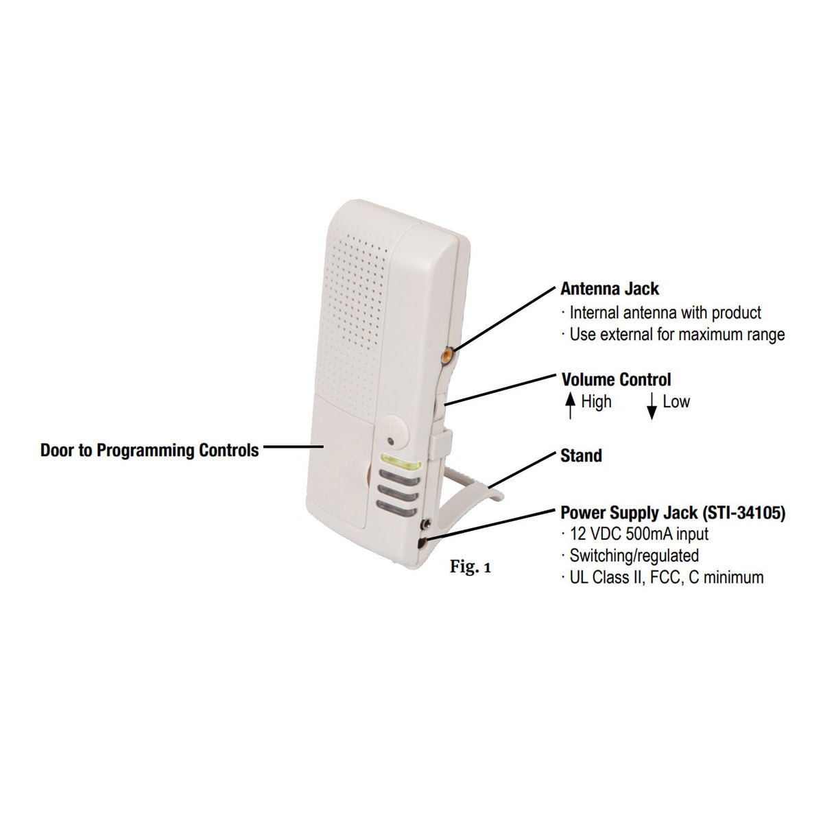 STI Wireless Door Chime Kit with Voice Receiver