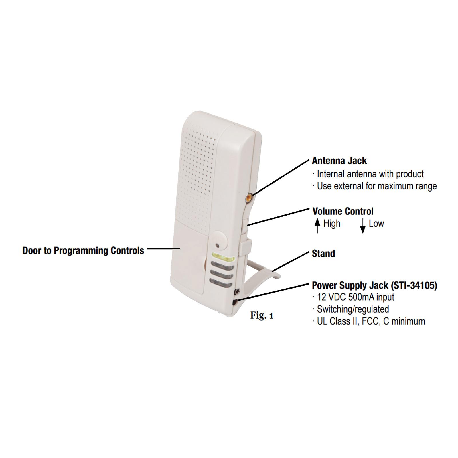 STI Wireless Door Chime Kit with Voice Receiver
