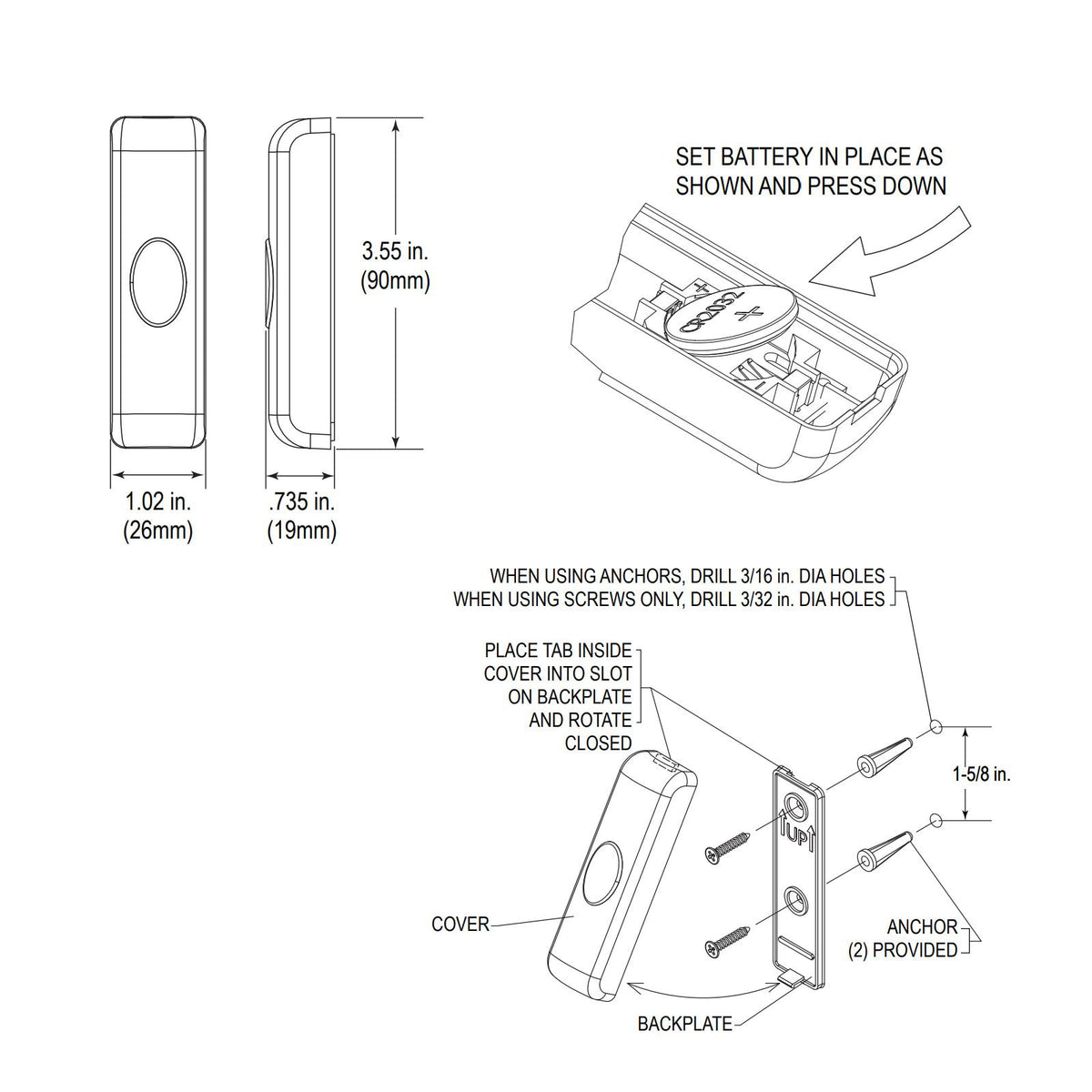 STI Wireless Door Chime Kit with Voice Receiver