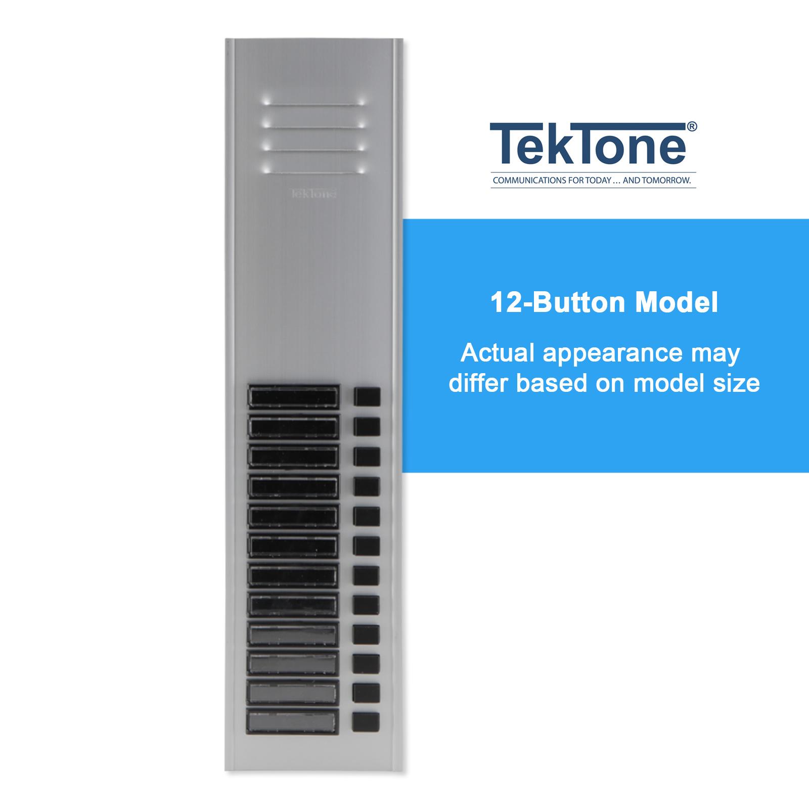 TekTone Vandal-Resident Entrance Speaker Panel with Buttons and Name Holders