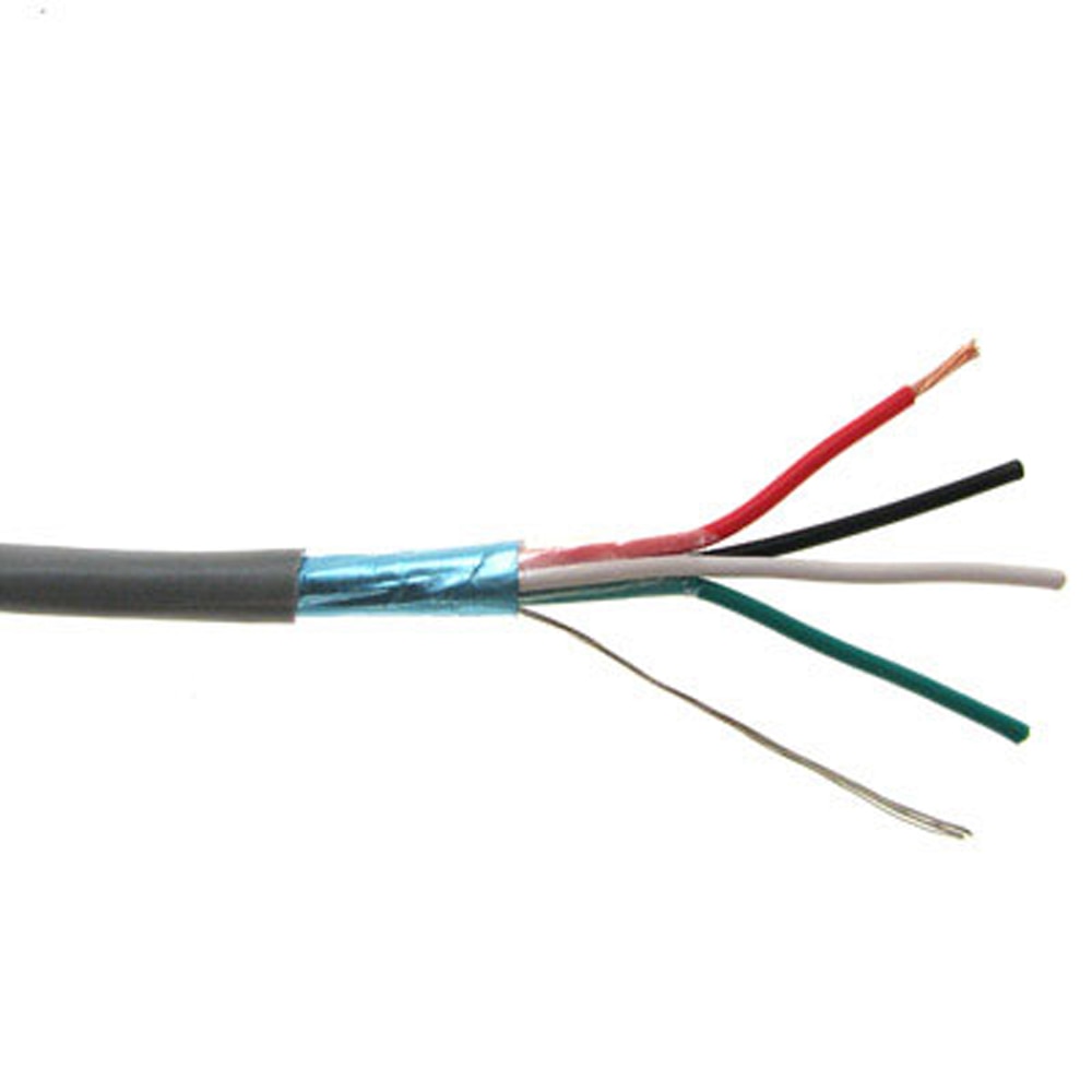 Communication Security Wire, 18AWG, 4C, Shielded with Drain, 1,000'