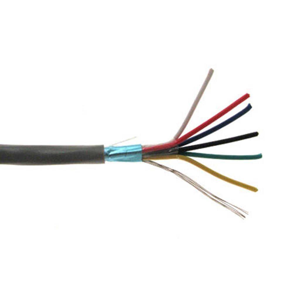 Communication Security Wire, 18AWG, 6C, Shielded with Drain, 1,000'