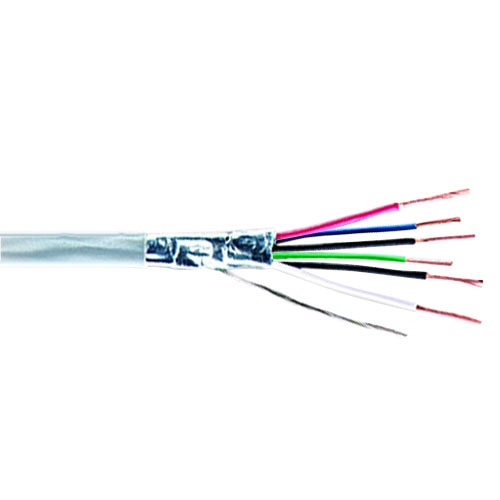 Communication Security Wire, 22AWG, 6C, Shielded, 500'
