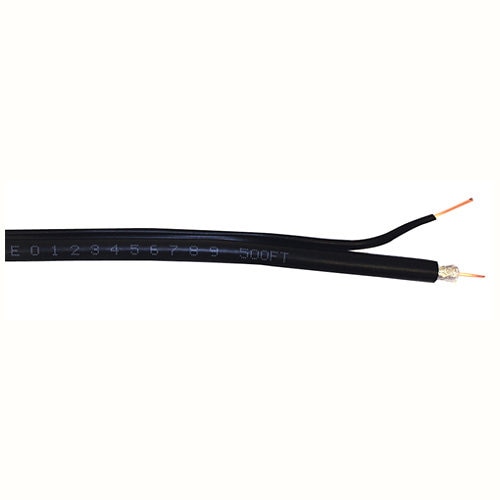 RG6/U Dual Shield Coax Cable with Carrier Wire, 500'