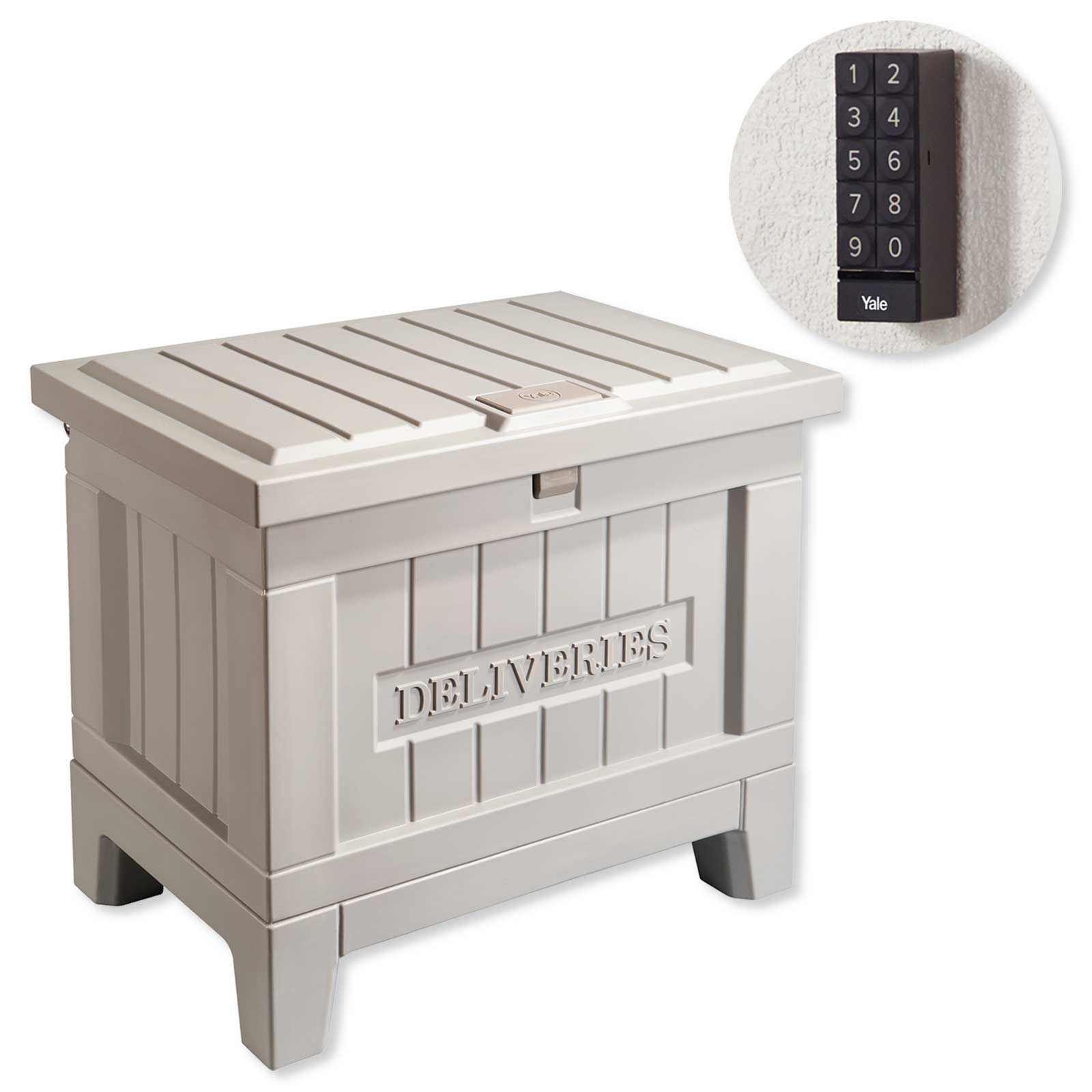 Yale Delivery Box, Kent, with WiFi & Keypad, Manor Gray