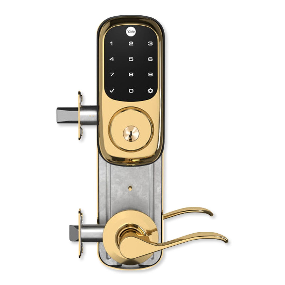Yale Z-Wave Plus Assure Interconnected Lockset with Touchscreen Deadbolt, Norwood Lever, 4" Prep