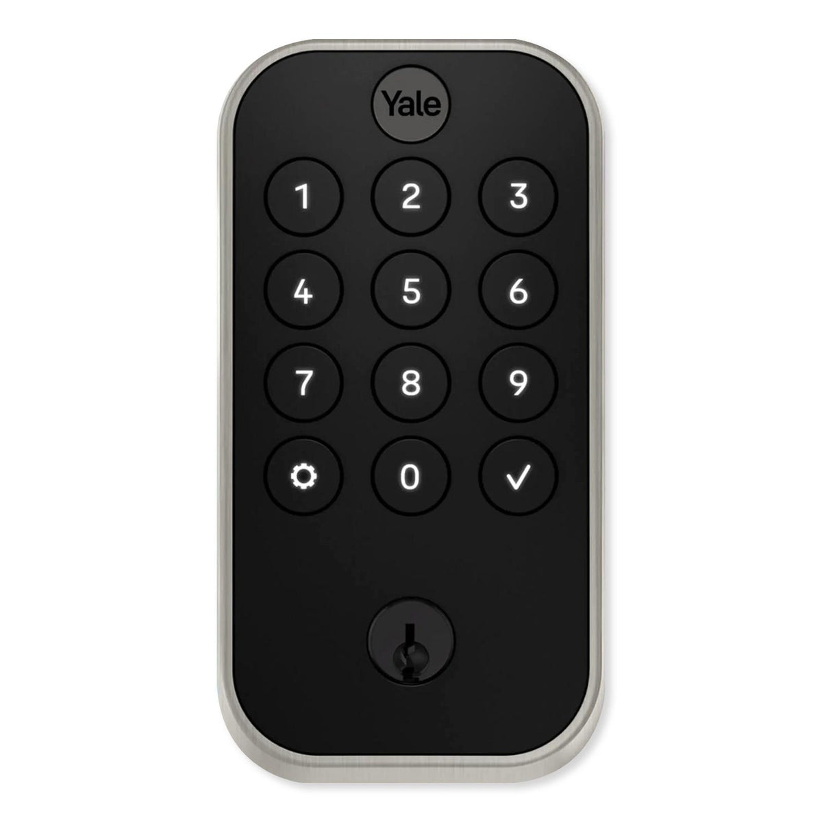 Yale Pro 2 Keyed Pushbutton Keypad Lock with Bluetooth, No Smart Module, Satin Nickel (Open Box)