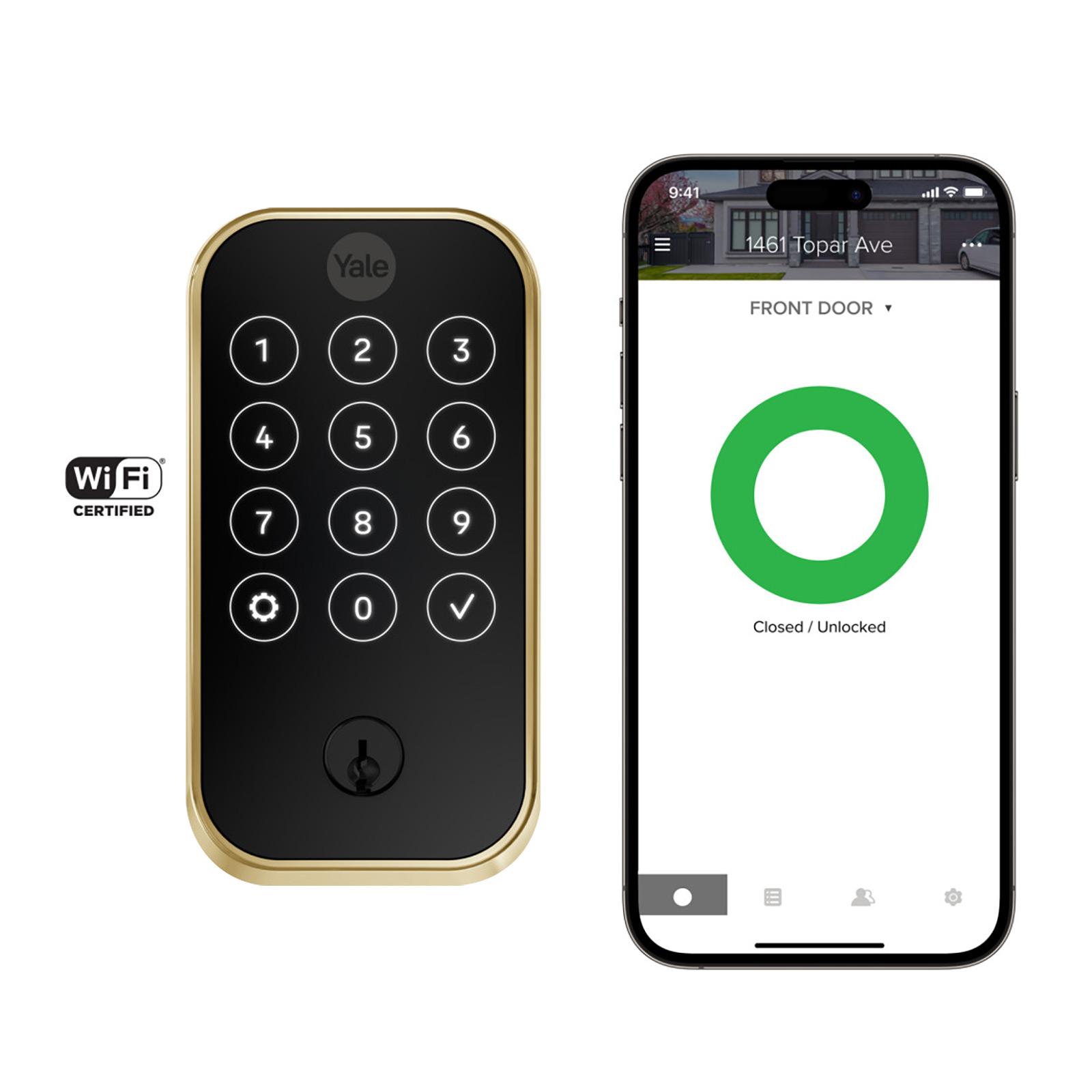 Yale Pro 2 Keyed Lock, Touchscreen, Bluetooth with Wifi Connect Bridge