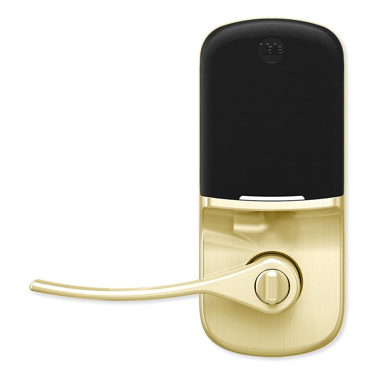 Yale Assure Pushbutton Keypad Lever Lock, Standalone (No Smart Module), Lifetime Brass (Open Box)