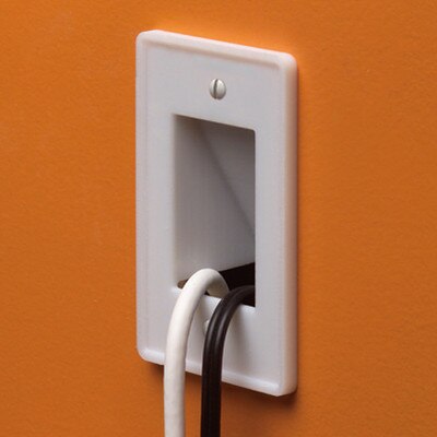 Arlington Reversible Cable Access Wallplate, 1-Gang