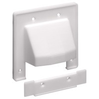 Arlington Reversible 2-Piece Cable Access Wallplate, 2-Gang