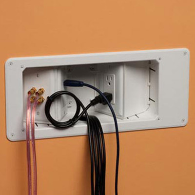 Arlington Recessed TV Box with Angled Openings