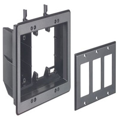 Arlington Recessed TV Box for Power & Low-Voltage, 3-Gang