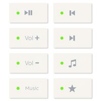 ABB-free@home Music Key Package for Keypad, 5 Pack, White