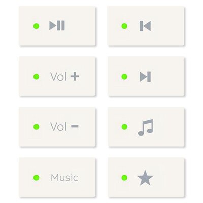ABB-free@home Music Key Package for Keypad, 5 Pack, White