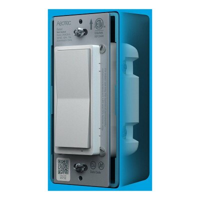 Aeotec Z-Wave Plus v2 illumino On/Off Wall Switch, Gen7, White (Open Box)