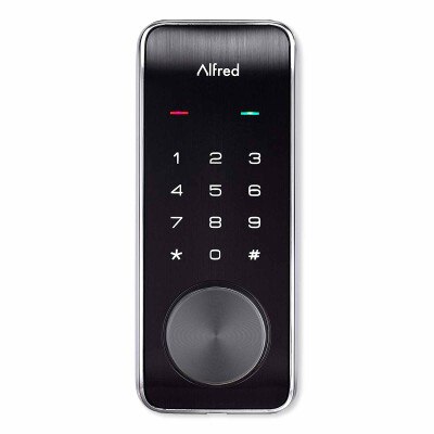 Alfred DB2-B Smart Lock Touchscreen Deadbolt, Bluetooth, with Key, Chrome