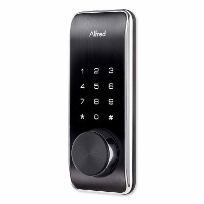 Alfred DB2-B Smart Lock Touchscreen Deadbolt, Bluetooth, with Key, Chrome
