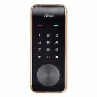 Alfred DB2-B Smart Lock Touchscreen Deadbolt, Bluetooth, with Key, Gold