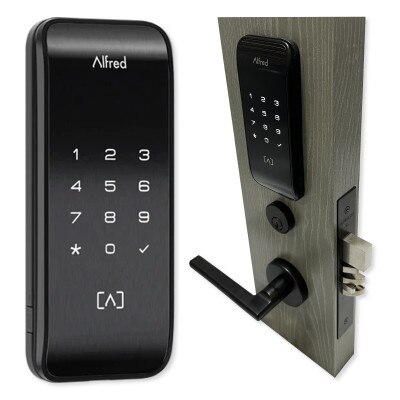 Alfred ML2 Smart Panel With Mortise Lockset, Lever, and Cylinder