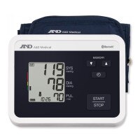 A&D Multi-user Bluetooth Upper Arm Blood Pressure Monitor with Wide Range Cuff, 8.6" to 16.5"