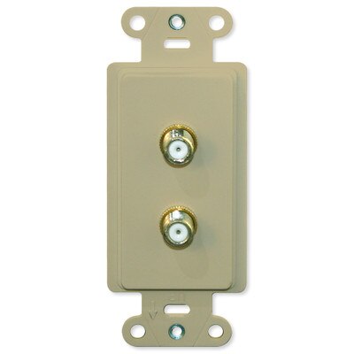 Advanced Dynamics Splitter/Wallplate Pro Insert, Antronix Splitter Approved, Ivory